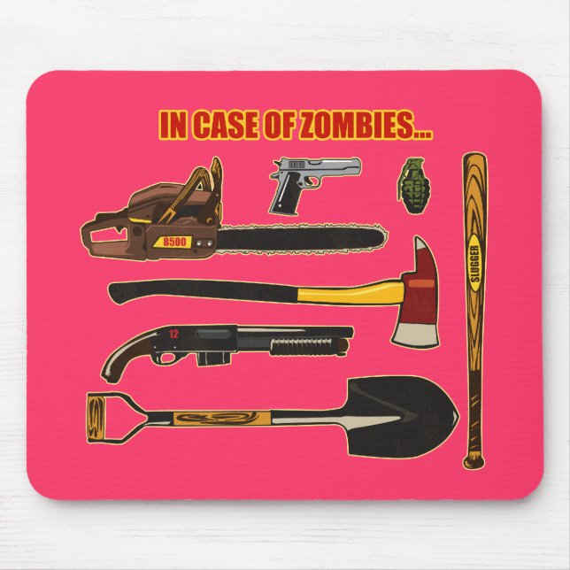 Mousepad Em caso dos zombis… (Frente)