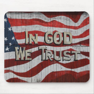 Mousepad Em Deus, Confiamos na bandeira Conselho Americana 