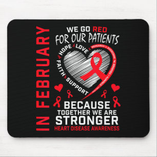 Mousepad Em Fevereiro Enfermeira Vermelha Rn Conscientizaçã