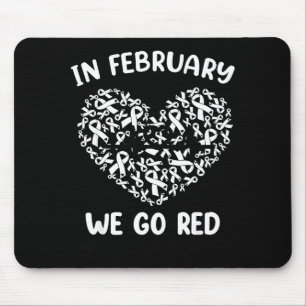 Mousepad Em Fevereiro Ficamos Vermelhos Conscientização Ame
