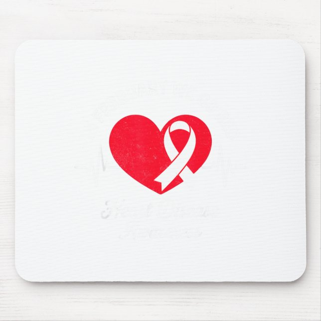 Mousepad Em fevereiro, fique vermelho para a conscientizaçã (Frente)