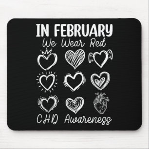 Mousepad Em fevereiro Vestimos Defeito Cardíaco Congênita V