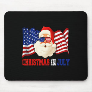 Mousepad Em julho Papais noeis havaianos Orgulho americano 