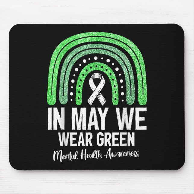 Mousepad Em maio, Vestimos a consciência verde da saúde men (Frente)