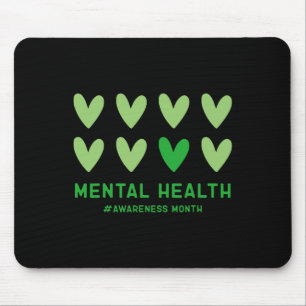 Mousepad Em maio, Vestimos Mês de Consciência Mental Verde