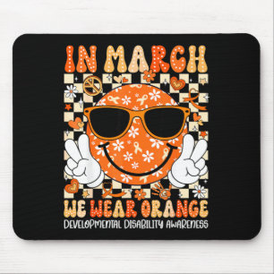 Mousepad Em março use deficiência de desenvolvimento laranj