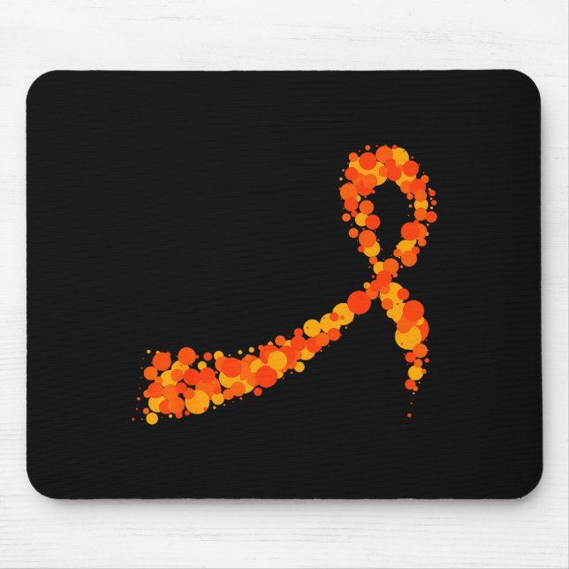 Mousepad Em março use laço laranja esclerose múltipla (Frente)