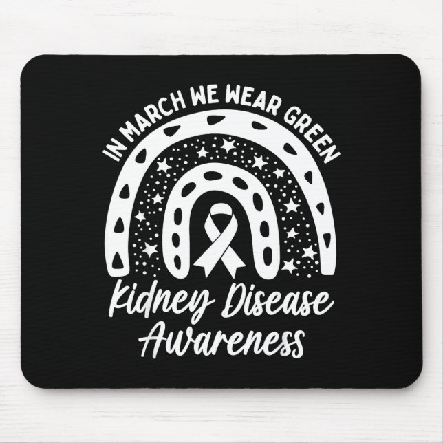 Mousepad Em março use o mês de conscientização sobre a doen (Frente)