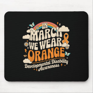 Mousepad Em março Vestimos Laranja - Deficiência no Desenvo