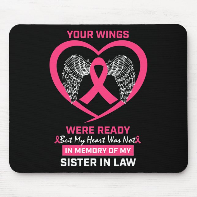 Mousepad Em Memória Da Irmã Em Direito Sensibilização Para  (Frente)