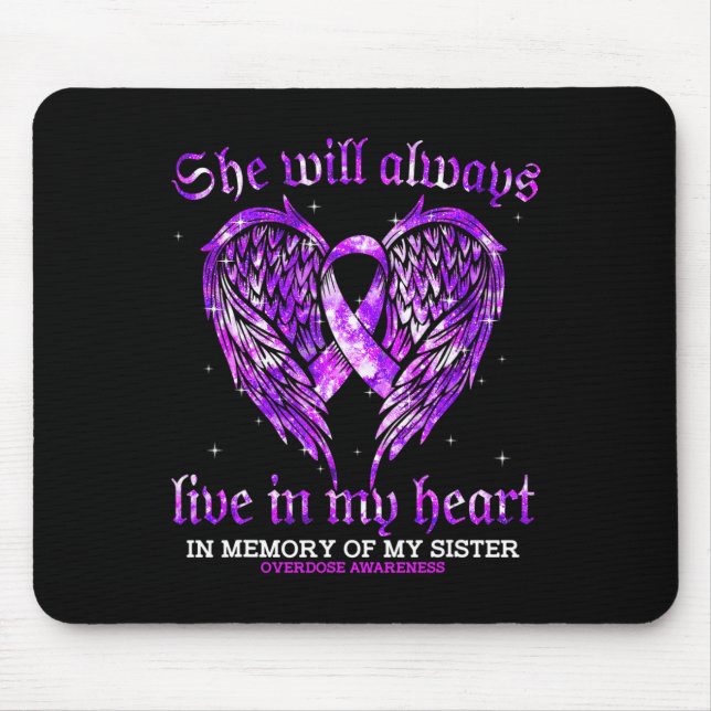 Mousepad Em Memória Da Minha Irmã Sobre-Dose Angel Wi (Frente)