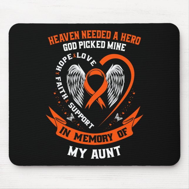 Mousepad Em Memória Da Minha Tia Leucemia Memorial G (Frente)