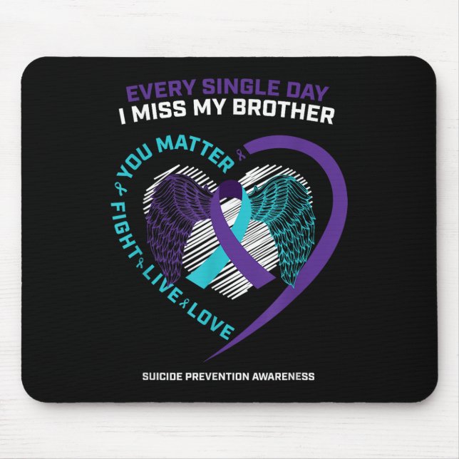 Mousepad Em Memória De Eu Sinto Saudade Do Meu Irmão Preven (Frente)