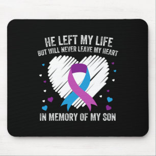 Mousepad Em memória do meu filho adorável Prevenção ao Suic