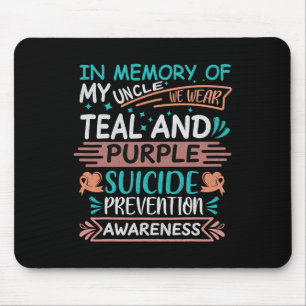 Mousepad Em Memória Eu Sinto Falta Do Meu Tio De Prevenção 