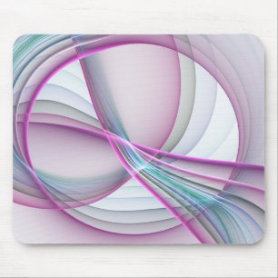 Mousepad Em Movimento, Arte Fractal Abstrata Colorida Moder