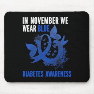 Mousepad Em novembro, Vestimos a consciência azul da diabet