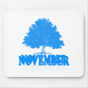 Mousepad Em novembro Vestimos Awarenes à Diabetes Azul