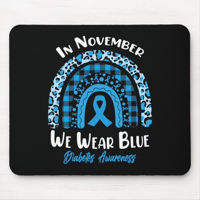Mousepad Em novembro, Vestimos Awarenes Azuis no Arco-Íris (Frente)