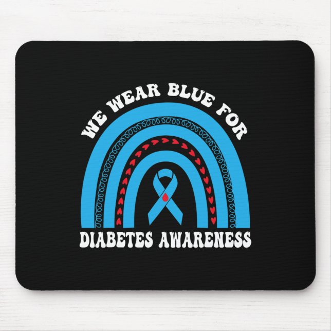 Mousepad Em novembro, Vestimos Awarenes Azuis no Arco-Íris (Frente)
