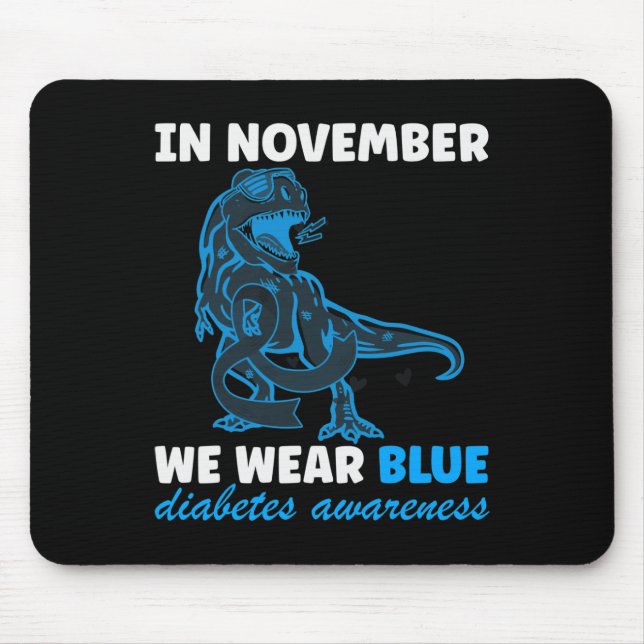 Mousepad Em novembro Vestimos Blue T-rex (Frente)