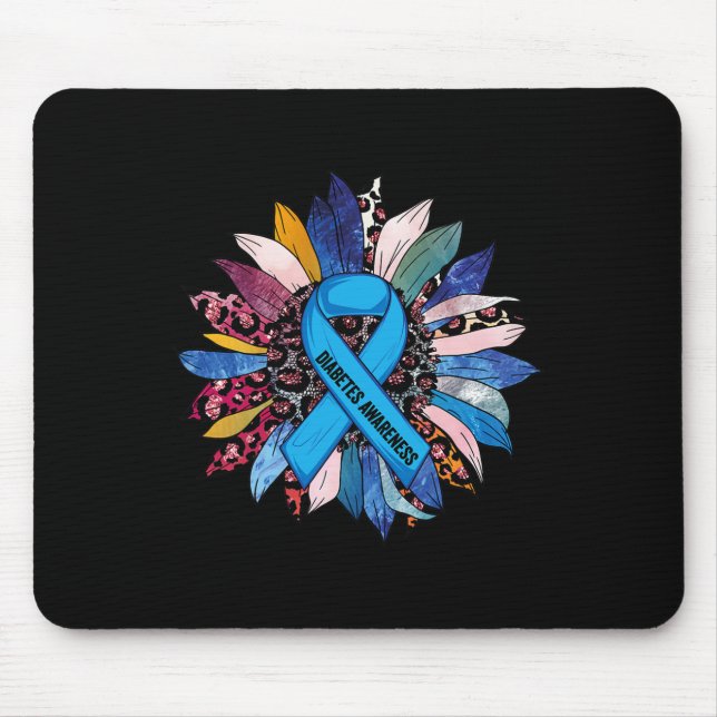 Mousepad Em novembro Vestimos Diabetes Azuis (Frente)