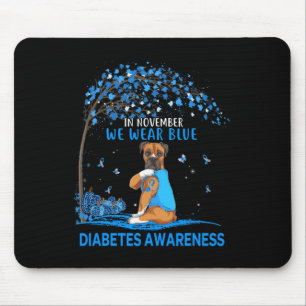Mousepad Em novembro, Vestimos Diabetes De Cão De Tatuagem