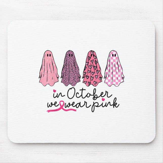 Mousepad Em outubro Vestimos Nk Ghost Boo Halloween Breve C (Frente)