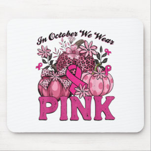 Mousepad Em outubro Vestimos Nk Leopard Pumpkin Breve Cance