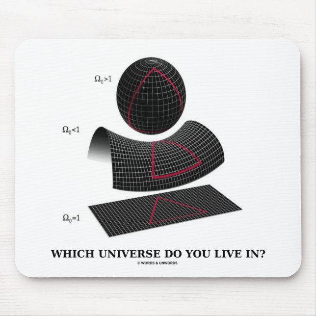 Mousepad Em qual Universo Você Vive? (Humor de Física) (Frente)