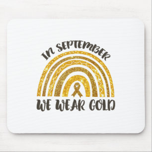 Mousepad Em Setembro Usamos o Ouro Arco-íris Câncer Infanti
