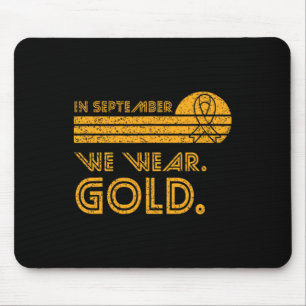 Mousepad Em setembro Vestimos o Cancer de infância Dourada