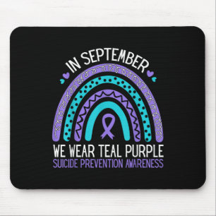 Mousepad Em setembro, Vestimos O Suicídio De Fita Roxa Teal