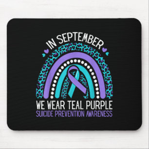 Mousepad Em setembro, Vestimos O Suicídio De Fita Roxa Teal