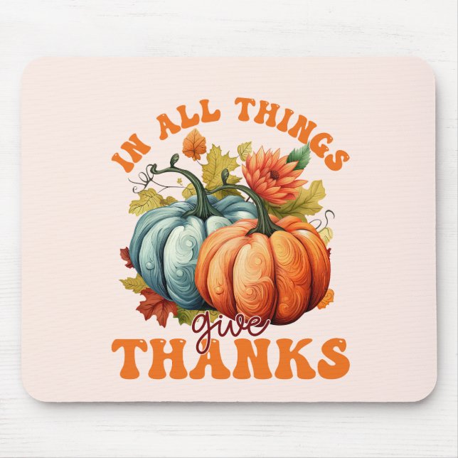 Mousepad Em Todas As Coisas Dá Pumpkin Aos Obrigados (Frente)