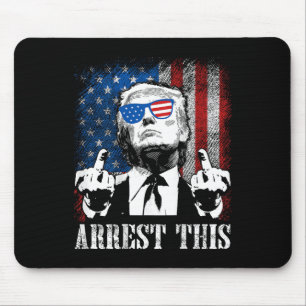 Mousepad (em Trás) Prendam Este Trump 2025 Bandeira America