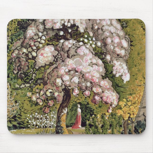Mousepad Em um jardim de Shoreham (w/c) (Frente)