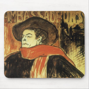 Mousepad Embaixadores, Aristide Bruant por Toulouse Lautrec