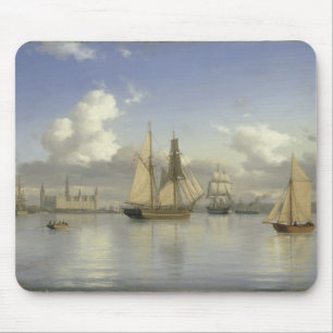Mousepad Embarcações de navigação fora do castelo de