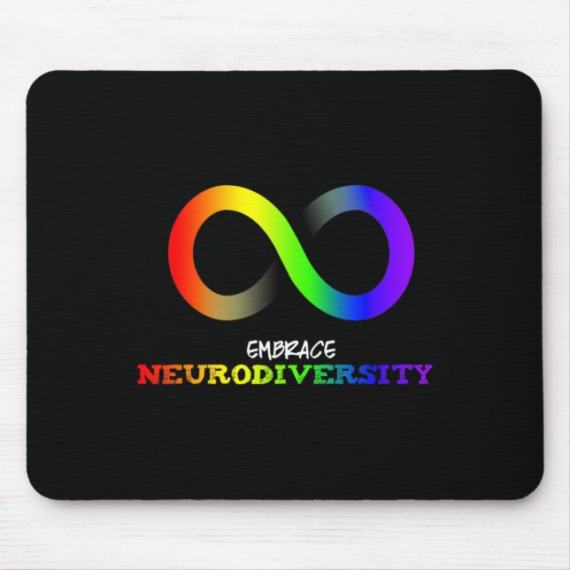 Mousepad Embarcar Neurodiversity Autism Asd Adhd Rainbow In (Frente)
