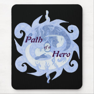 Mousepad Emblema "Caminho de um Herói" (com título)