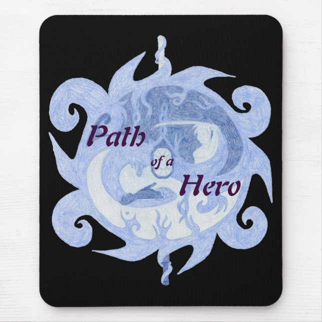 Mousepad Emblema "Caminho de um Herói" (com título) (Frente)