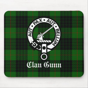 Mousepad Emblema da Crista e Xadrez do Clã Gunn