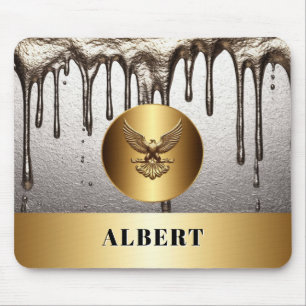 Mousepad Emblema de Águia Dourada Força Design 🦅