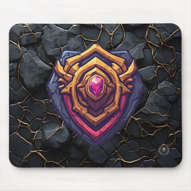 Mousepad Emblema de Ámora Dourada (Frente)