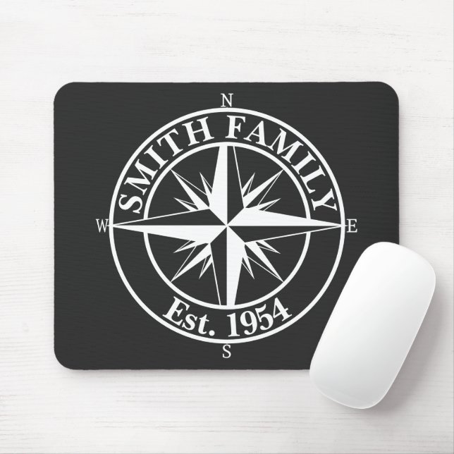 Mousepad Emblema personalizável do monograma de estrela de  (Com mouse)