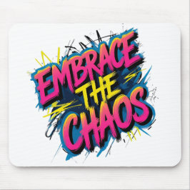 Mousepad Embrace the Chaos – Grunge Typography Quote Design
