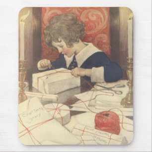 Mousepad Embrulhando Presentes de Natal, Jessie Willcox Smi