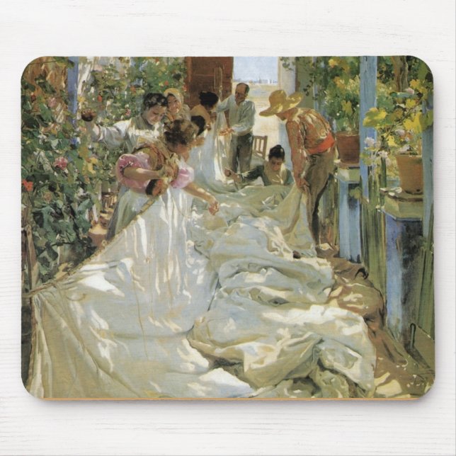 Mousepad Emendando a vela - Joaquín Sorolla y Bastida (Frente)