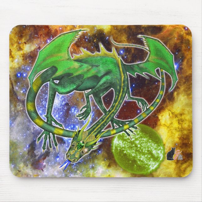 Mousepad Emerald Cosmic Dragon (Frente)